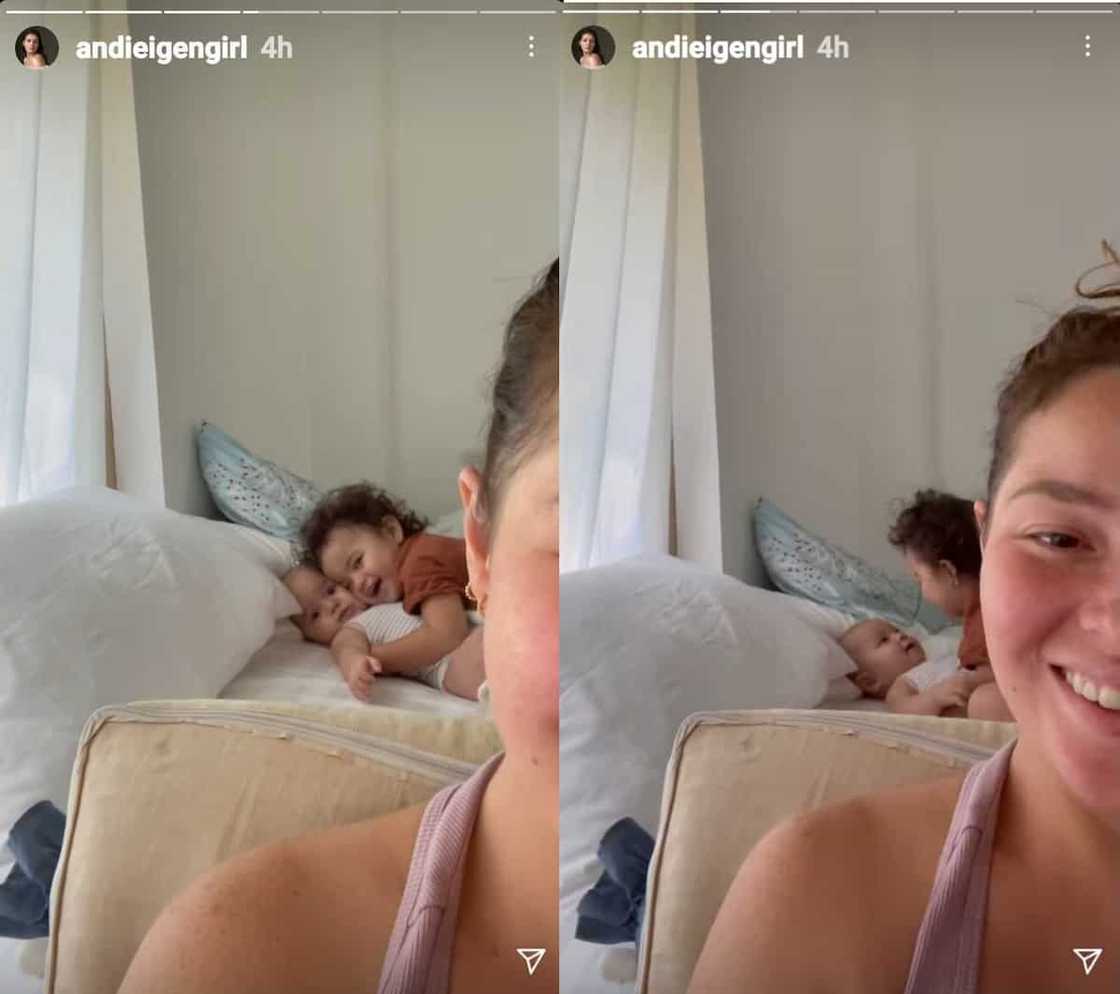 Baby Lilo, pinanggigilan si baby Koa; Andi Eigenmann tuwang-tuwa sa mga anak