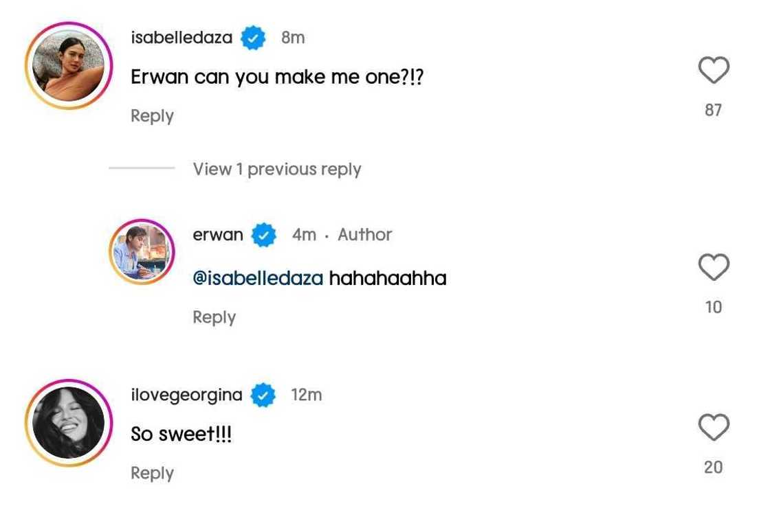 Isabelle Daza, napa-request kay Erwan Heussaff dahil sa video tribute nito kay Anne Curtis Isabelle Daza, napa-request kay Erwan Heussaff dahil sa video tribute nito kay Anne Curtis