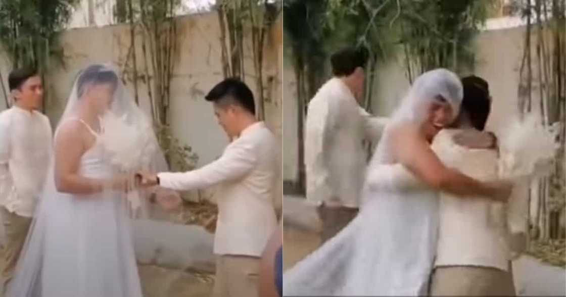 Emosyonal na groom, napahagalpak ng tawa nang makita ang kanyang 'bride' Emosyonal na groom, napahagalpak ng tawa nang makita ang kanyang 'bride'