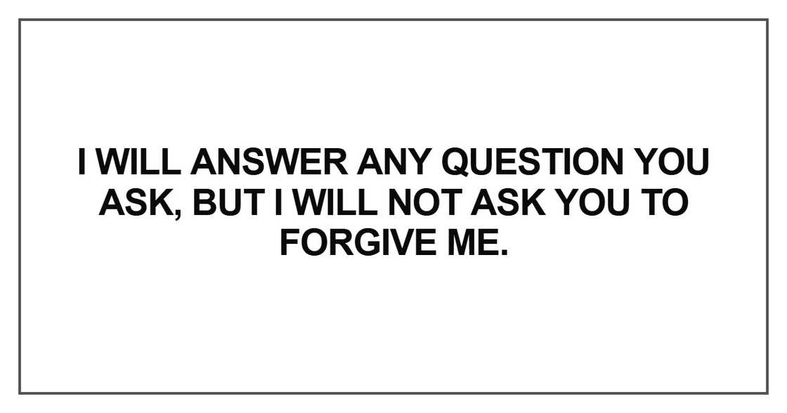 I will answer any question you ask
