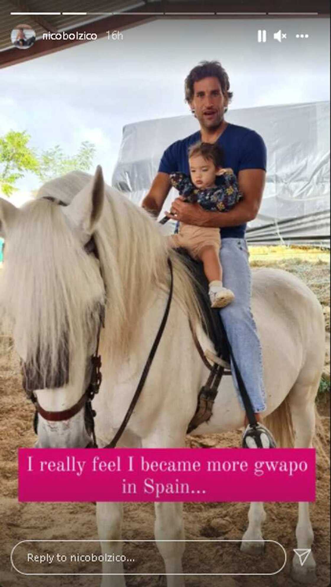 Nico Bolzico, pina-experience ang horseback riding kay Tili sa unang pagkakataon Nico Bolzico, pina-experience ang horseback riding kay Tili sa unang pagkakataon