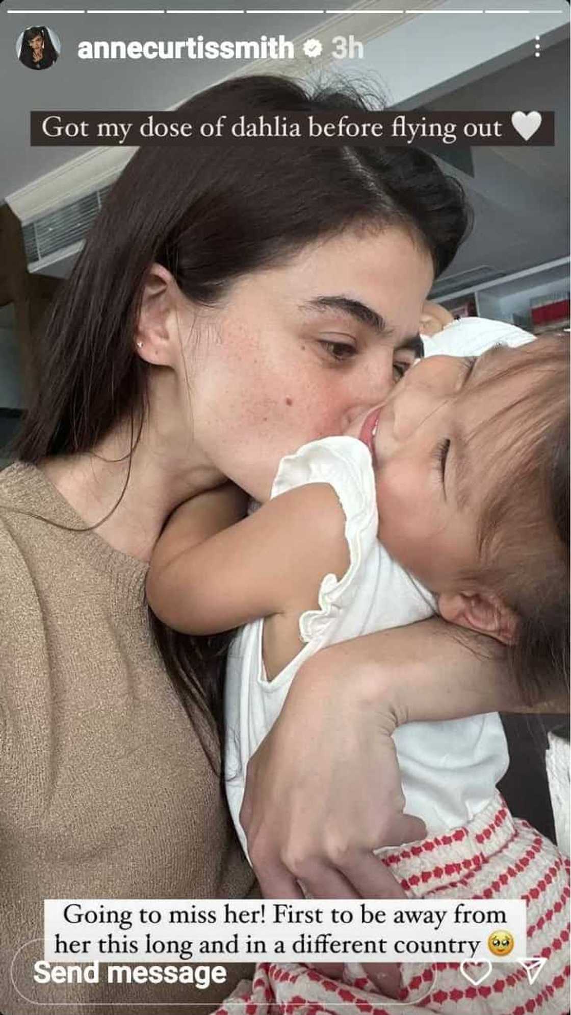 Anne Curtis, emosyonal dahil first time malalayo nang matagal kay baby Dahlia Anne Curtis, emosyonal dahil first time malalayo nang matagal kay baby Dahlia