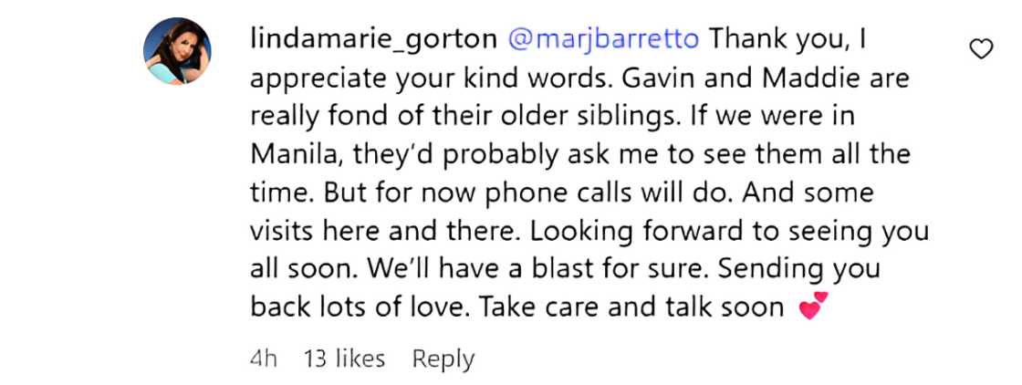 Ex-partner ni Dennis Padilla na si Linda Gorton, nag-reply sa pasasalamat ni Marjorie Barretto Ex-partner ni Dennis Padilla na si Linda Gorton, nag-reply sa pasasalamat ni Marjorie Barretto
