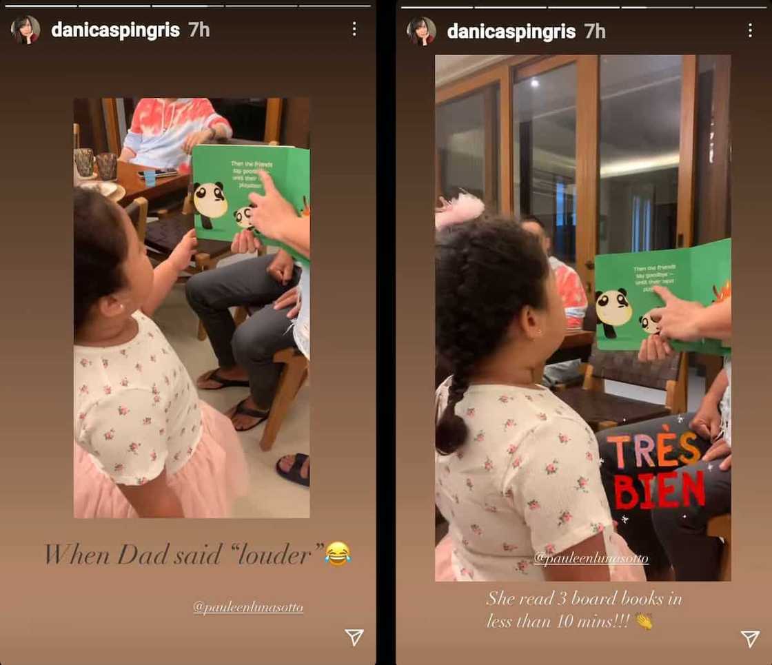 Danica Sotto, proud sa video ni baby Tali na nagbabasa ng children’s book Danica Sotto, proud sa video ni baby Tali na nagbabasa ng children’s book