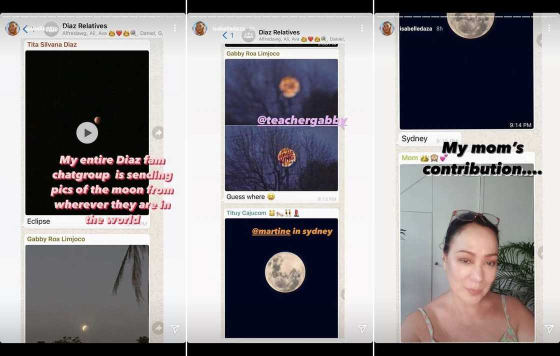 Isabelle Daza shares her mom Gloria Diaz's "contribution" during the blood moon Isabelle Daza shares her mom Gloria Diaz's "contribution" during the blood moon