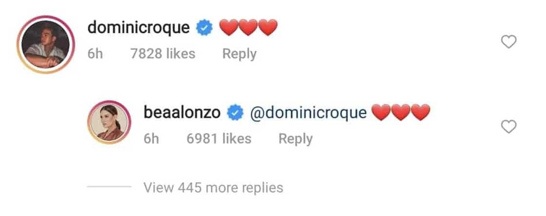 Bea Alonzo, Dominic Roque exchange hearts online; fans gush over interaction