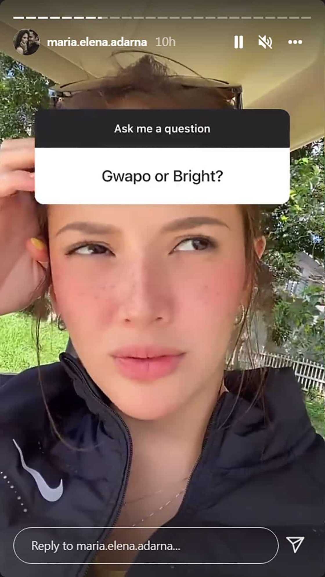 Ellen Adarna, sa tanong na kung alin ba mas gusto, “guwapo o bright”: “Both po talaga dai”