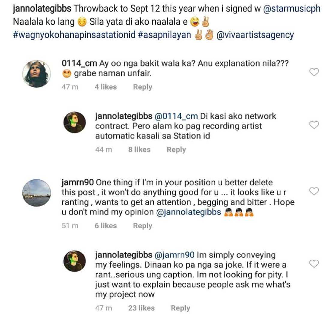 Janno Gibbs finally reveals his reason for deleting post against ABS-CBN