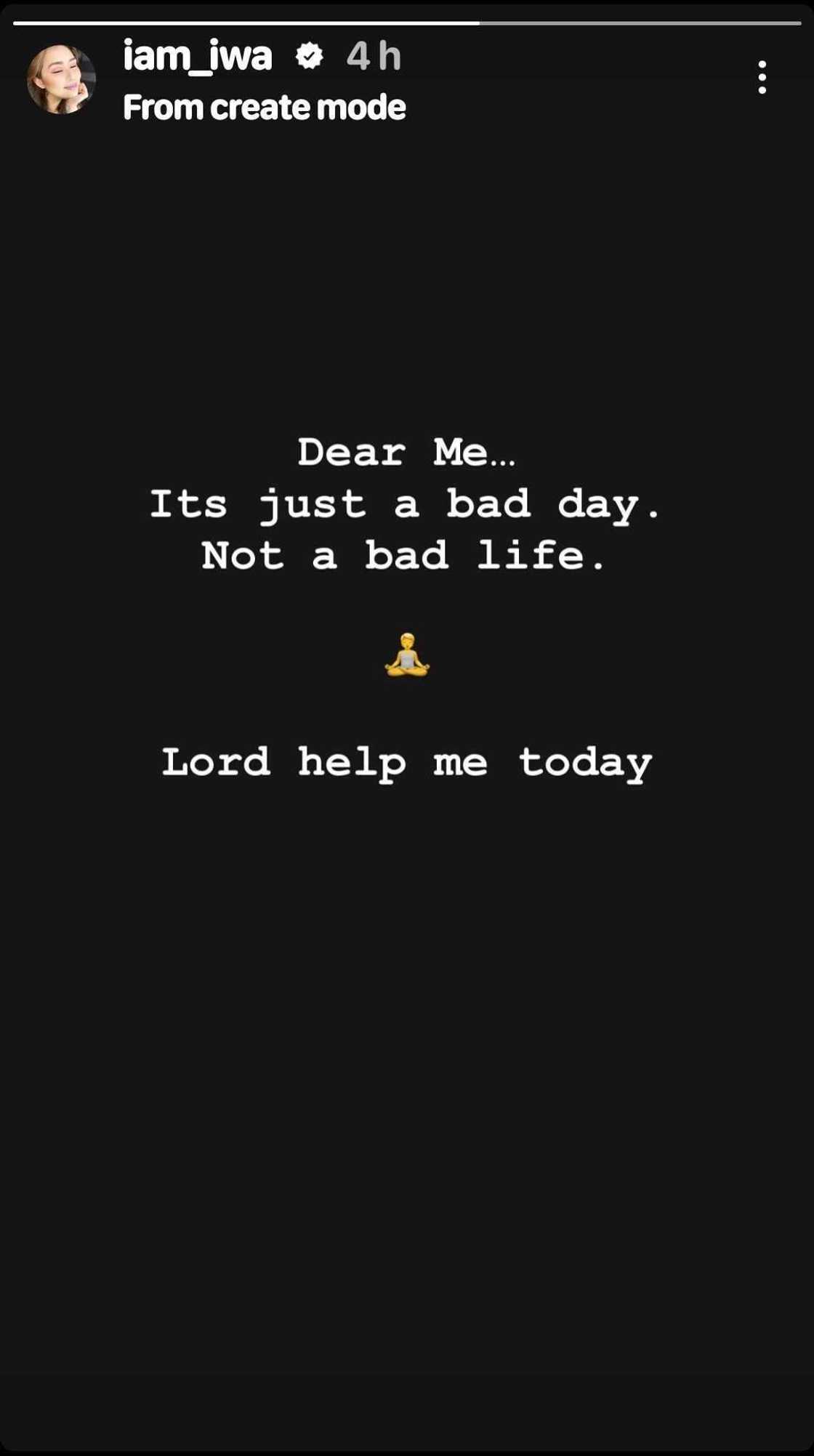 Iwa Moto, nag-post ukol sa pagkakaroon ng bad day: “Lord, help me today” Iwa Moto, nag-post ukol sa pagkakaroon ng bad day: “Lord, help me today”