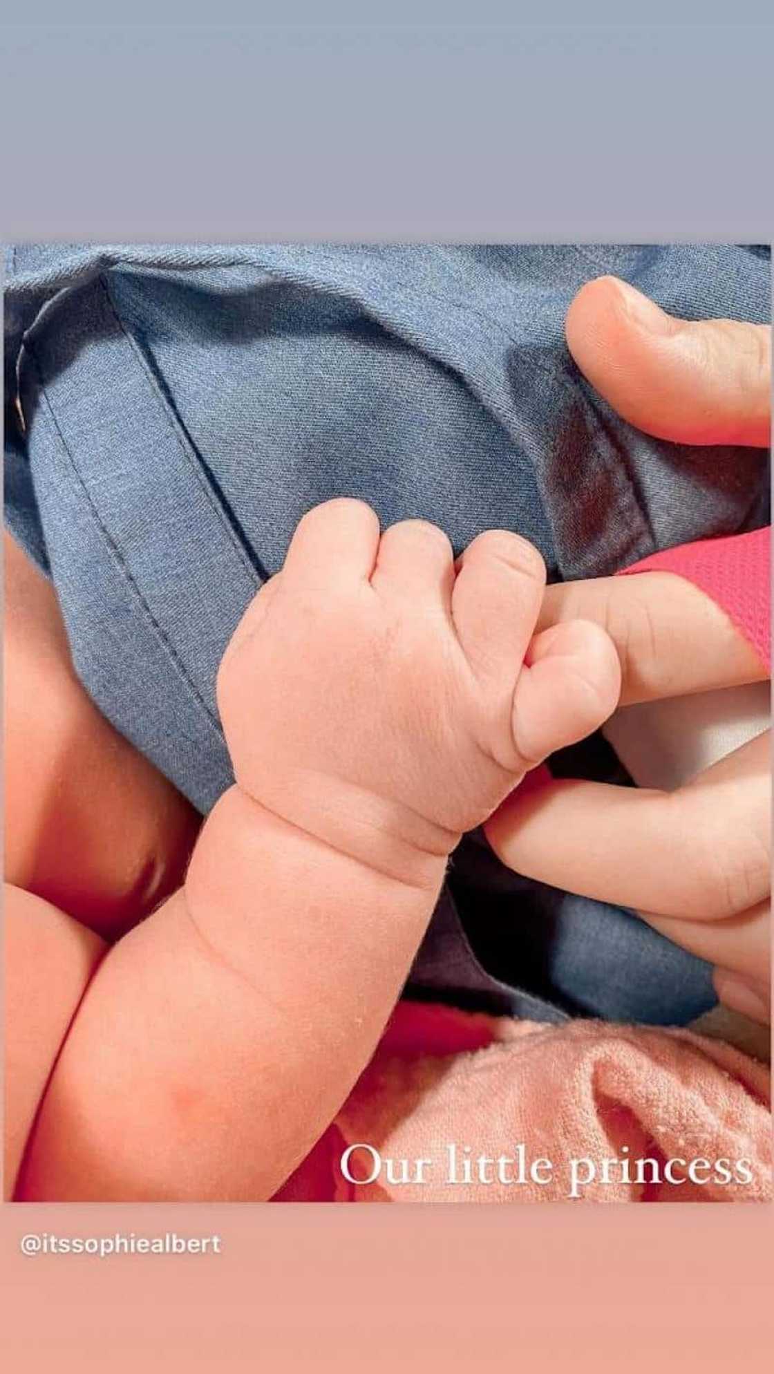 Sophie Albert and actor Vin Abrenica welcomed their baby girl today Sophie Albert and actor Vin Abrenica welcomed their baby girl today