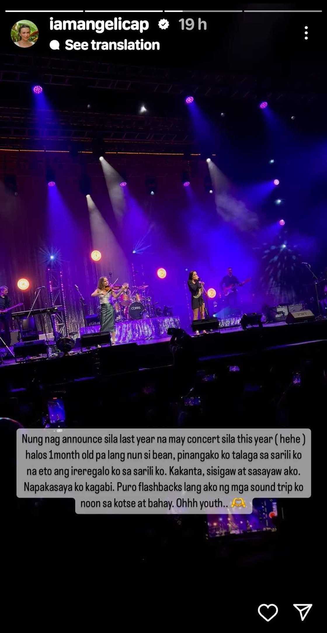 Angelica Panganiban, ibinahagi kung gaanong nag-enjoy sa The Corrs concert: “Napakasaya ko”