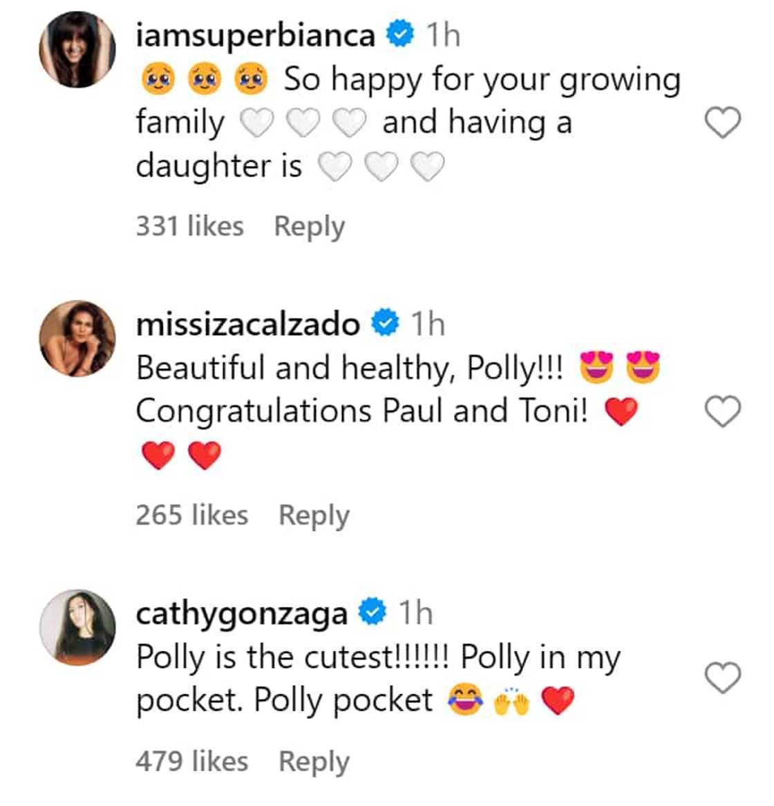Celebrities gush over Toni Gonzaga’s daughter Polly’s lovely face Celebrities gush over Toni Gonzaga’s daughter Polly’s lovely face