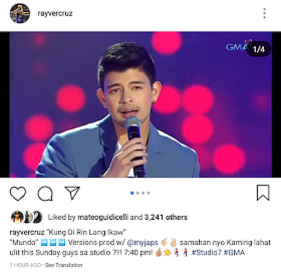 Kapamilya stars react to Rayver Cruz' song number in 'Studio 7' Kapamilya stars react to Rayver Cruz' song number in 'Studio 7'