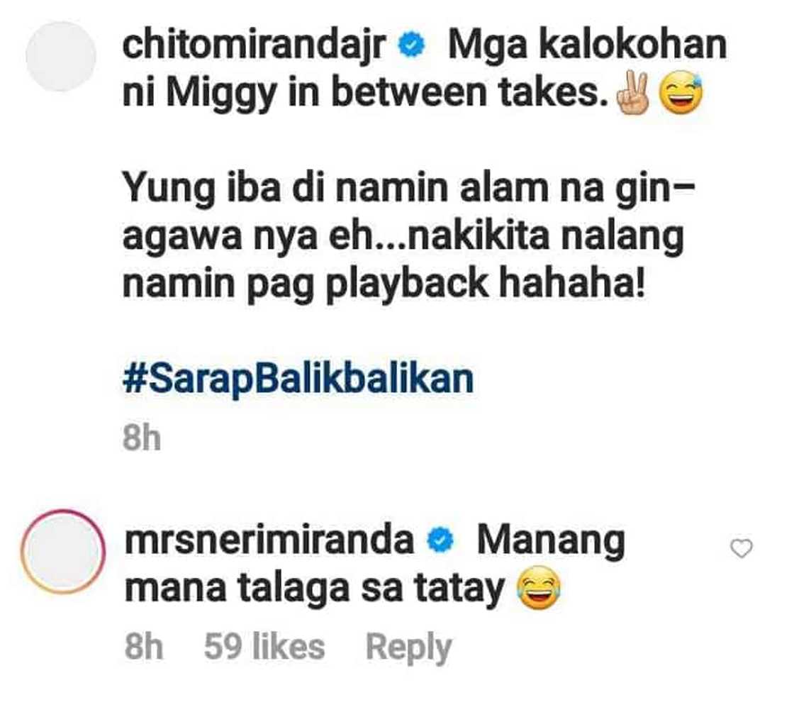 Chito at Neri Miranda, naaliw sa “kalokohan” ni Miggy sa taping ng isang ad Chito at Neri Miranda, naaliw sa “kalokohan” ni Miggy sa taping ng isang ad