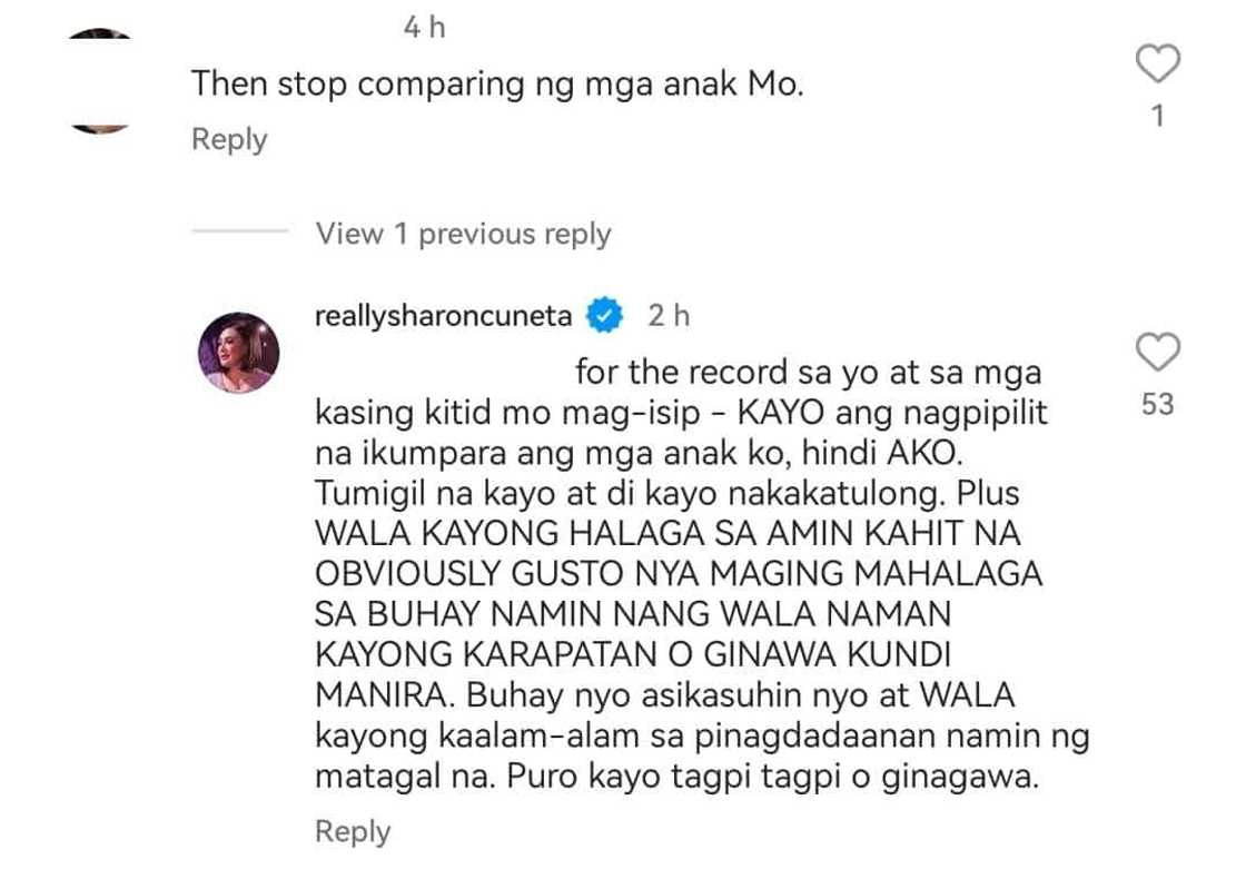 Sharon Cuneta sa basher: "Tumigil na kayo at di kayo nakakatulong" Sharon Cuneta sa basher: "Tumigil na kayo at di kayo nakakatulong"
