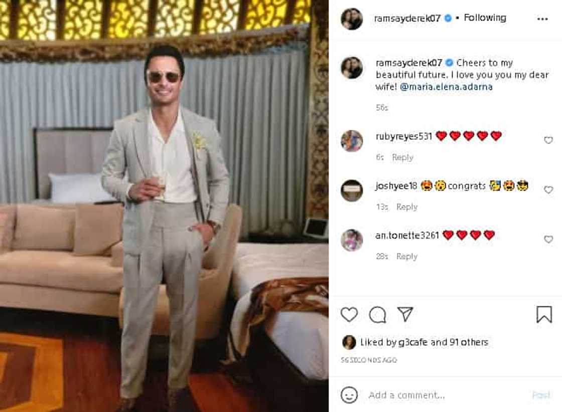 Derek Ramsay, tinawag si Ellen Adarna "my dear wife" sa kauna-unahang pagkakataon