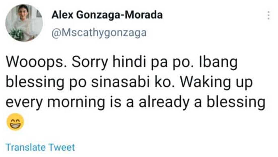 "Wooops!" Alex Gonzaga, prangkang sinagot mga assumptions ng netizens na kesyo buntis siya