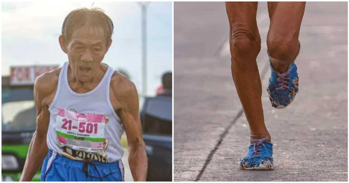 Lolo na nag-viral dahil sa pagsali sa marathon gamit ang sirang sapatos, inulan ng biyaya