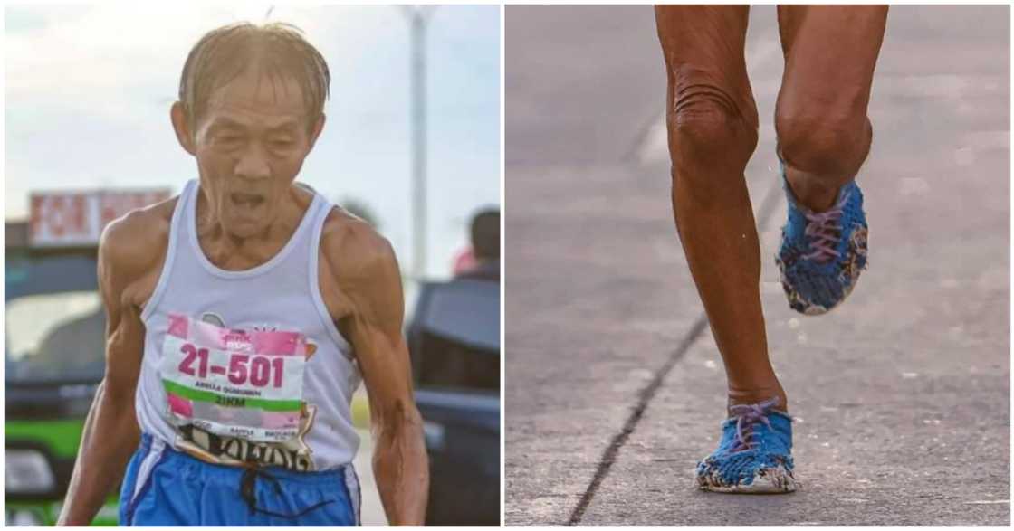 Lolo na nag-viral dahil sa pagsali sa marathon gamit ang sirang sapatos, inulan ng biyaya Lolo na nag-viral dahil sa pagsali sa marathon gamit ang sirang sapatos, inulan ng biyaya