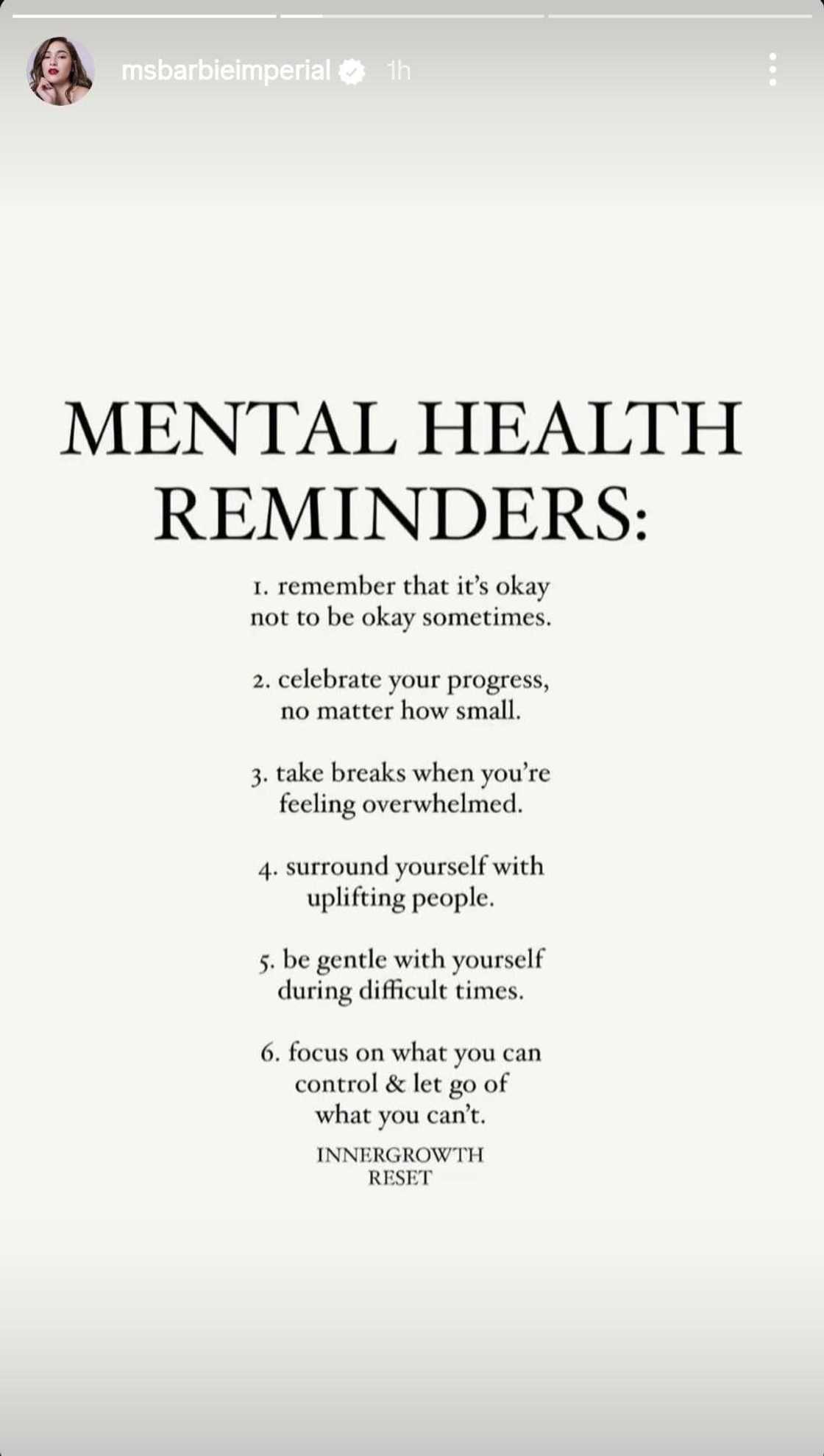 'Always be kind': Barbie Imperial's latest Instagram updates stir online buzz 'Always be kind': Barbie Imperial's latest Instagram updates stir online buzz