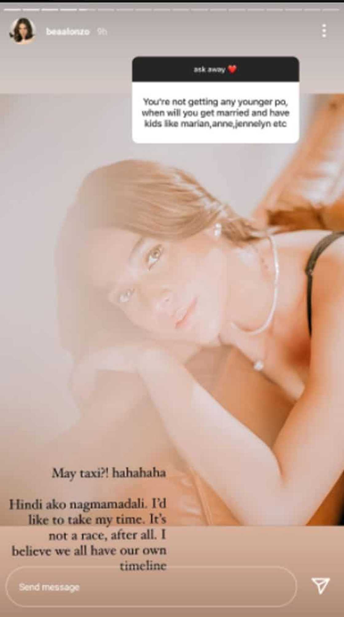 Bea Alonzo, deretsong sinagot ang tanong kailan sya pakakasal: "May taxi?" Bea Alonzo, deretsong sinagot ang tanong kailan sya pakakasal: "May taxi?"