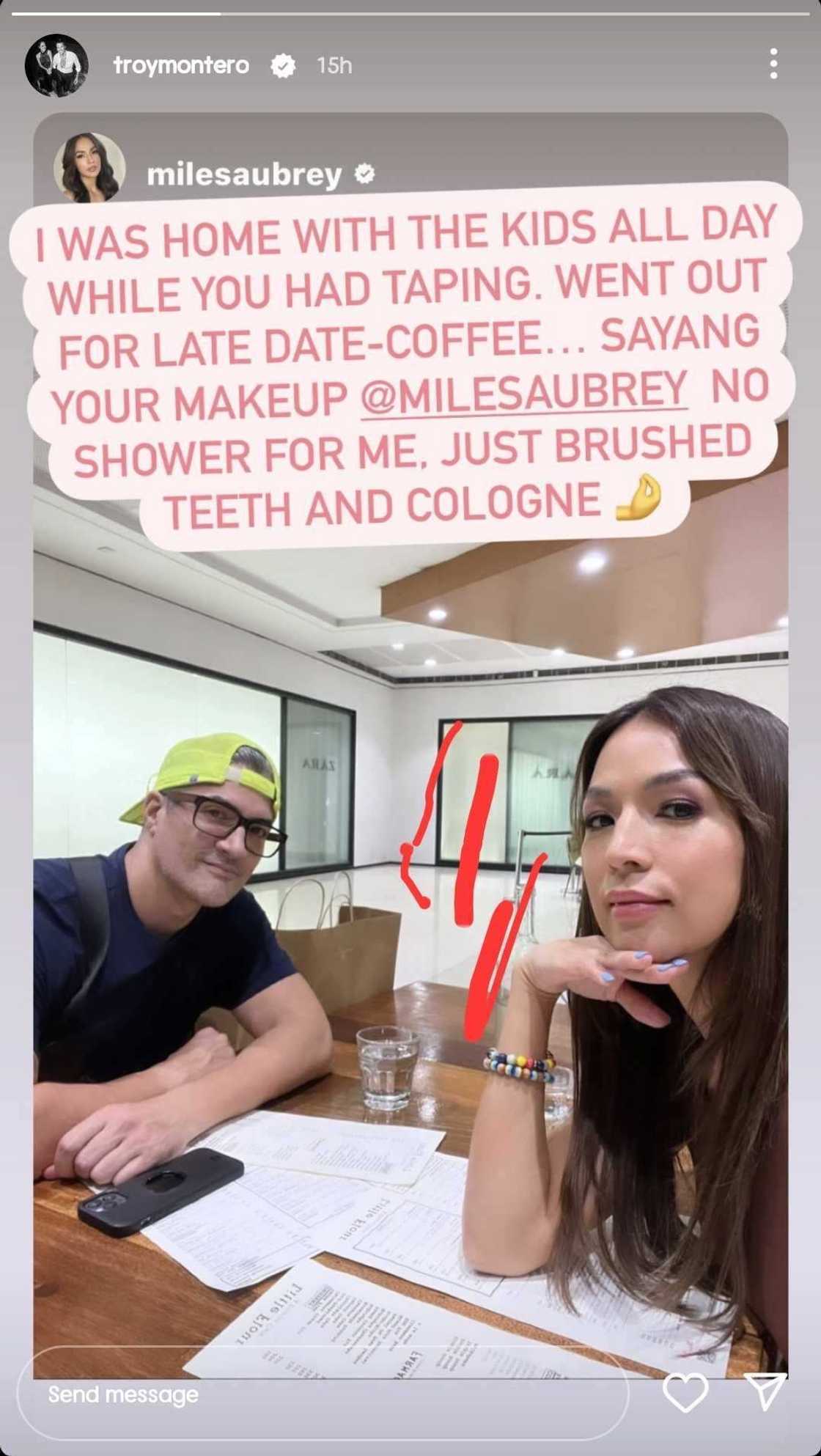 Troy Montero sa ‘late date’ nila ni Aubrey Miles: “No shower for me” Troy Montero sa ‘late date’ nila ni Aubrey Miles: “No shower for me”