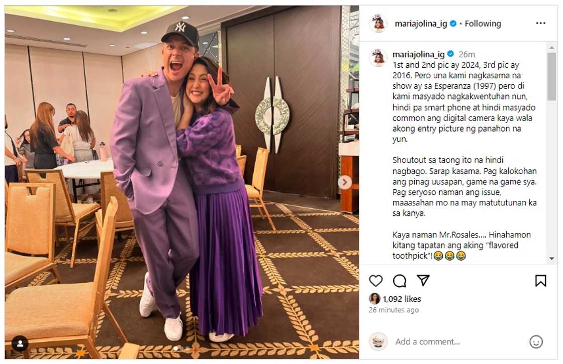 Jolina Magdangal kay Jericho Rosales: "Shoutout sa taong ito na hindi nagbago"