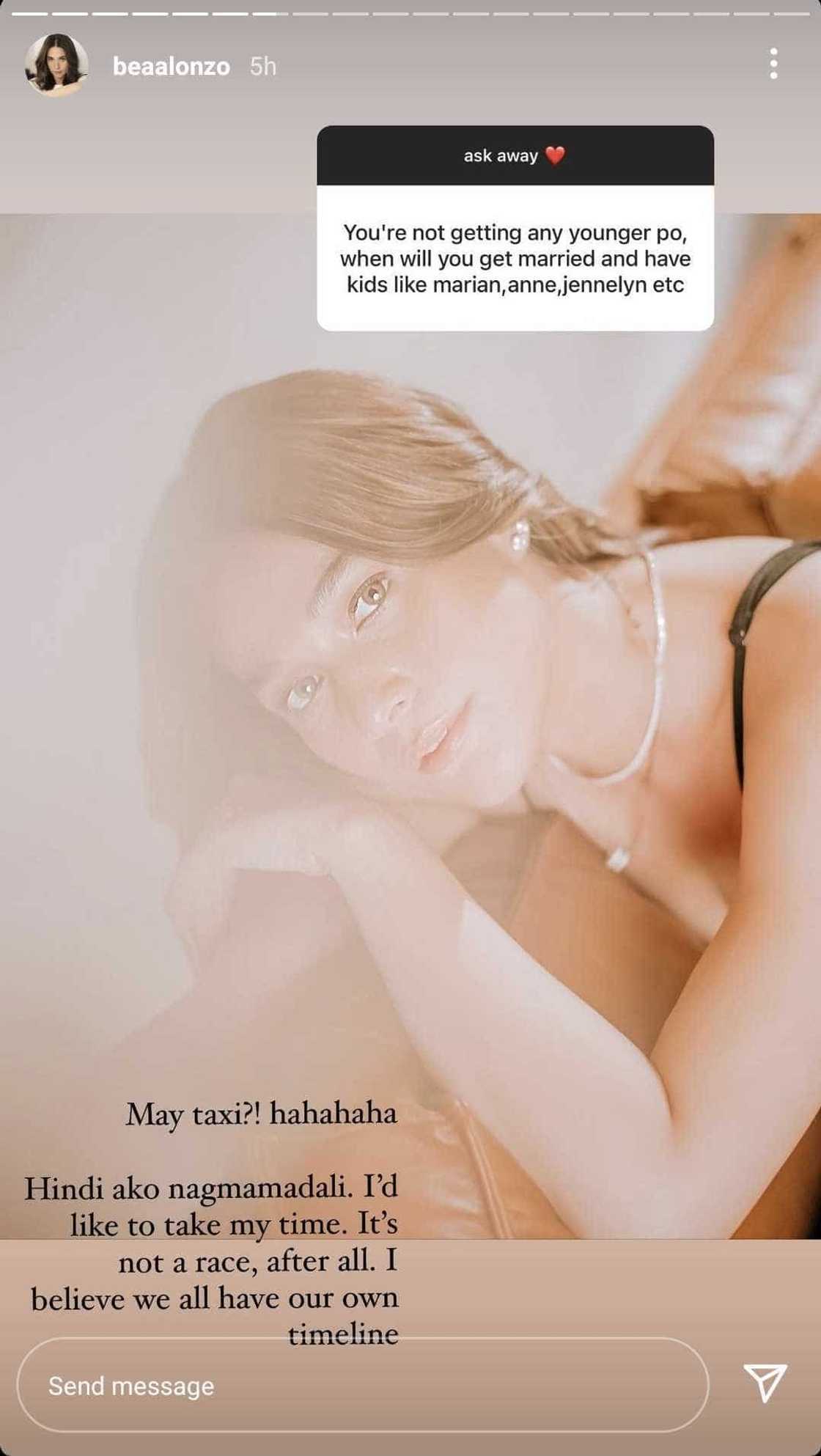 Bea Alonzo, prangkang sinagot ang tanong tungkol sa pagpapakasal: "May taxi?!" Bea Alonzo, prangkang sinagot ang tanong tungkol sa pagpapakasal: "May taxi?!"