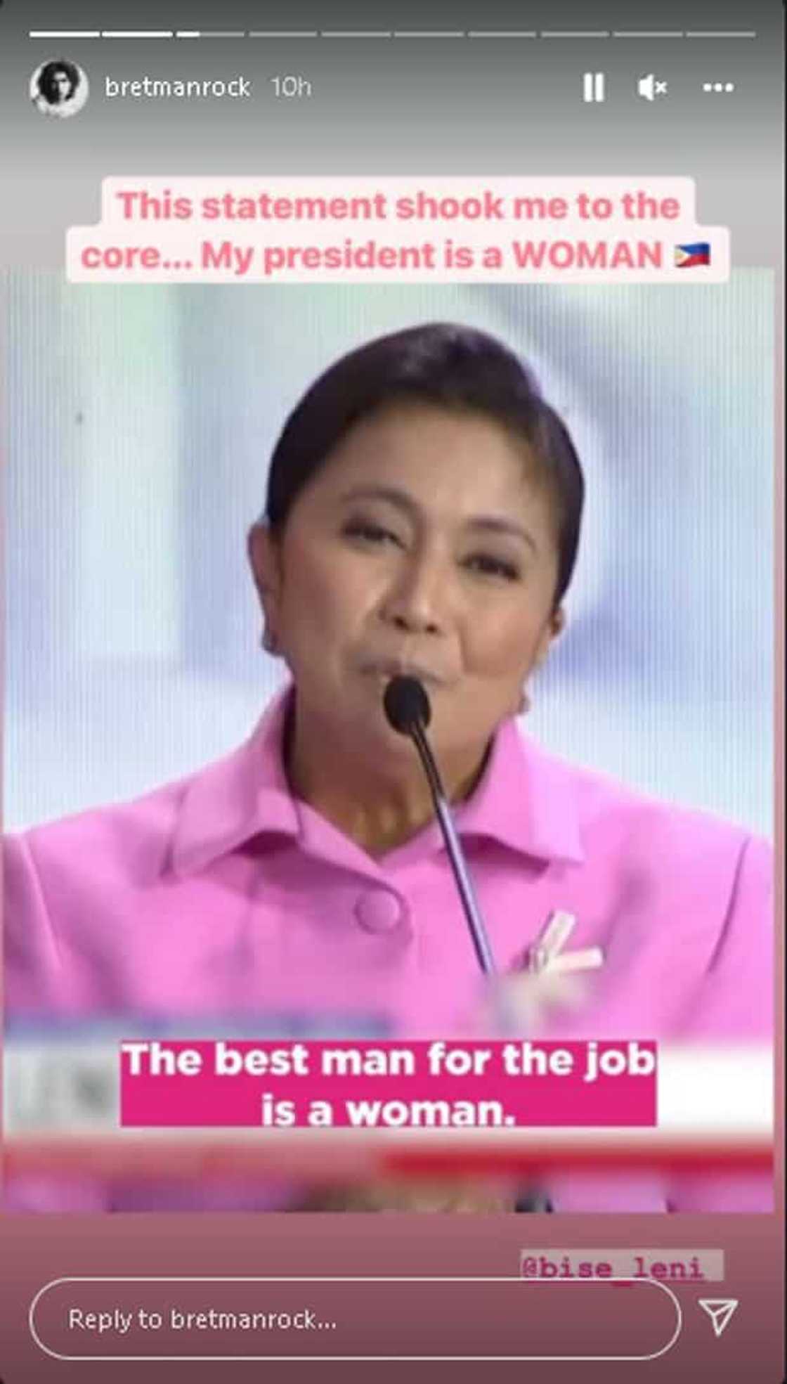 Bretman Rock, proud na sinabing ang presidential bet niya ay si VP Leni Robredo Bretman Rock, proud na sinabing ang presidential bet niya ay si VP Leni Robredo