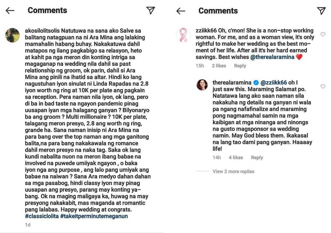 Ara Mina slams Lolit Solis' post criticizing "details" of her wedding with Dave Almarinez Ara Mina slams Lolit Solis' post criticizing "details" of her wedding with Dave Almarinez