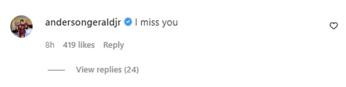 Gerald Anderson, may sweet na comment sa post ni Julia Barretto: "I miss you" Gerald Anderson, may sweet na comment sa post ni Julia Barretto: "I miss you"