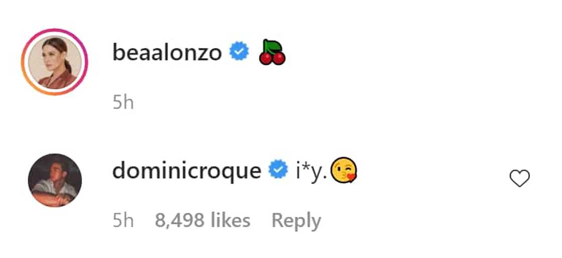 Bea Alonzo receives message from Dominique Roque; sparks relationship rumor anew Bea Alonzo receives message from Dominique Roque; sparks relationship rumor anew