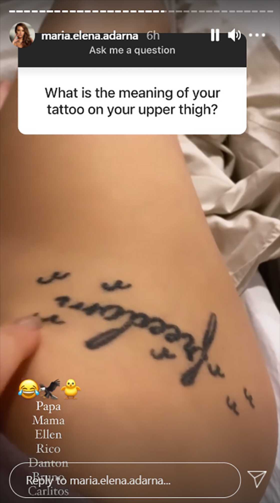 Ellen Adarna opens up about the meaning of her "freedom" tattoo Ellen Adarna opens up about the meaning of her "freedom" tattoo
