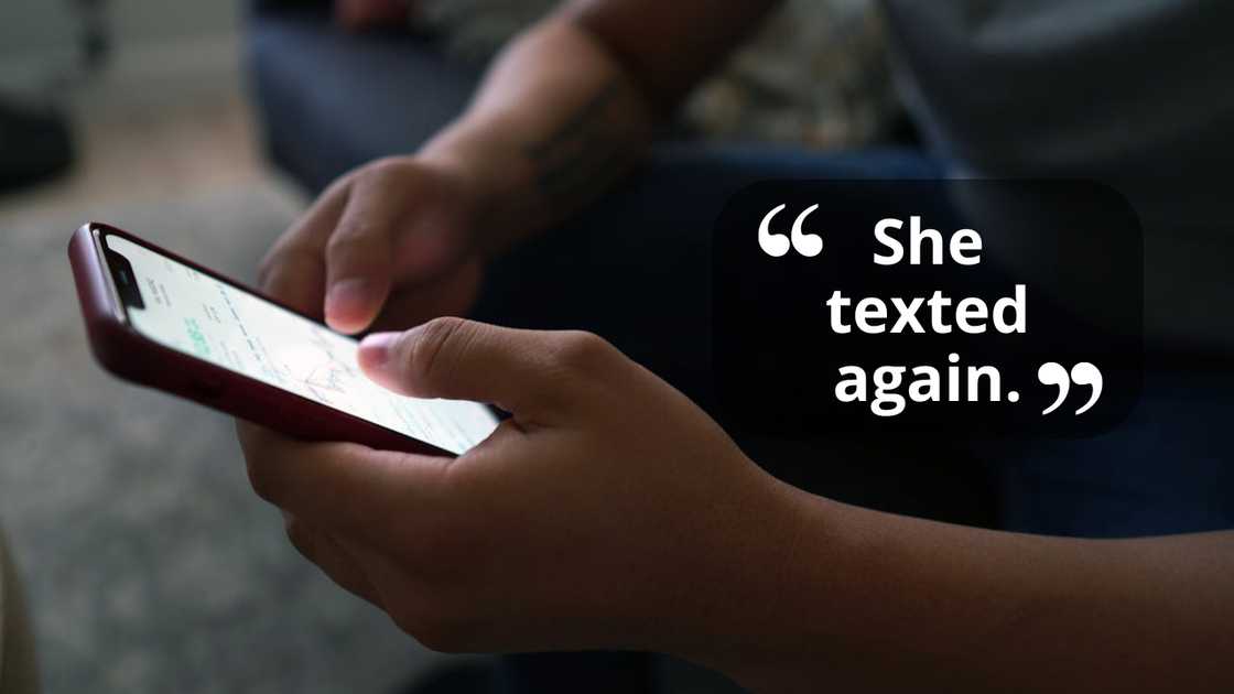 A person holds a smartphone with both hands while looking at the screen in a dimly lit room. A person holds a smartphone with both hands while looking at the screen in a dimly lit room.