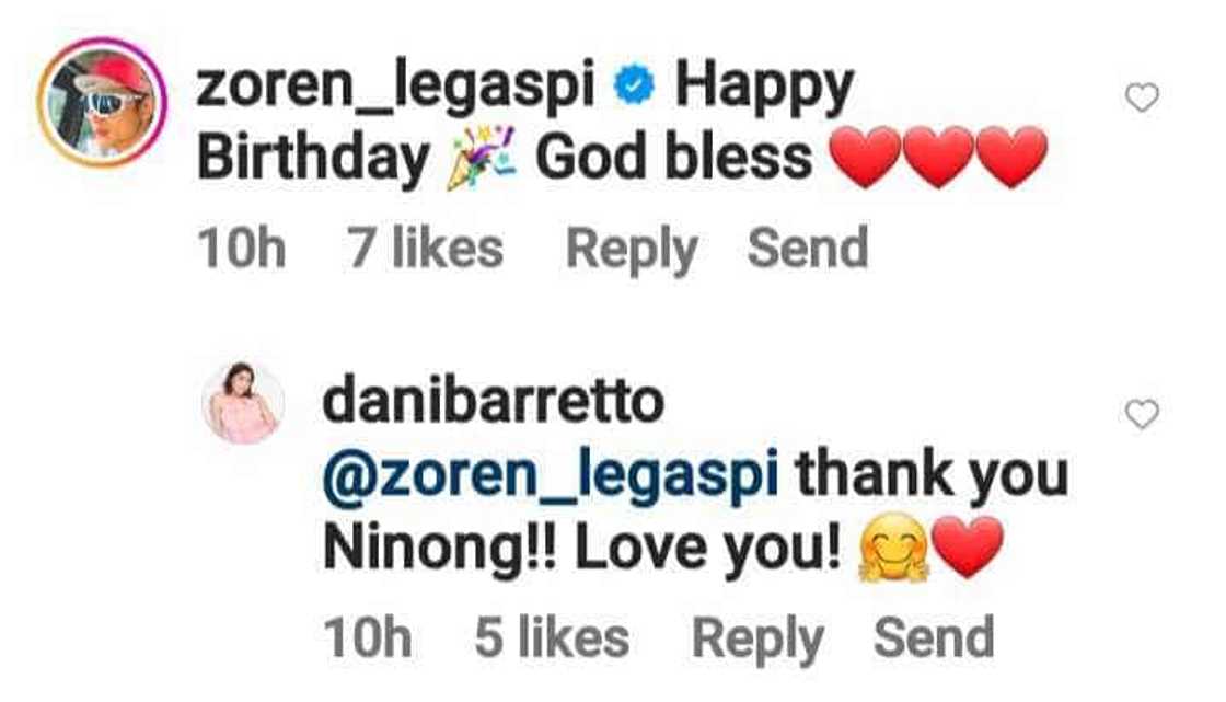 Zoren Legaspi greets niece Dani Barretto; Dani pens sweet reply Zoren Legaspi greets niece Dani Barretto; Dani pens sweet reply