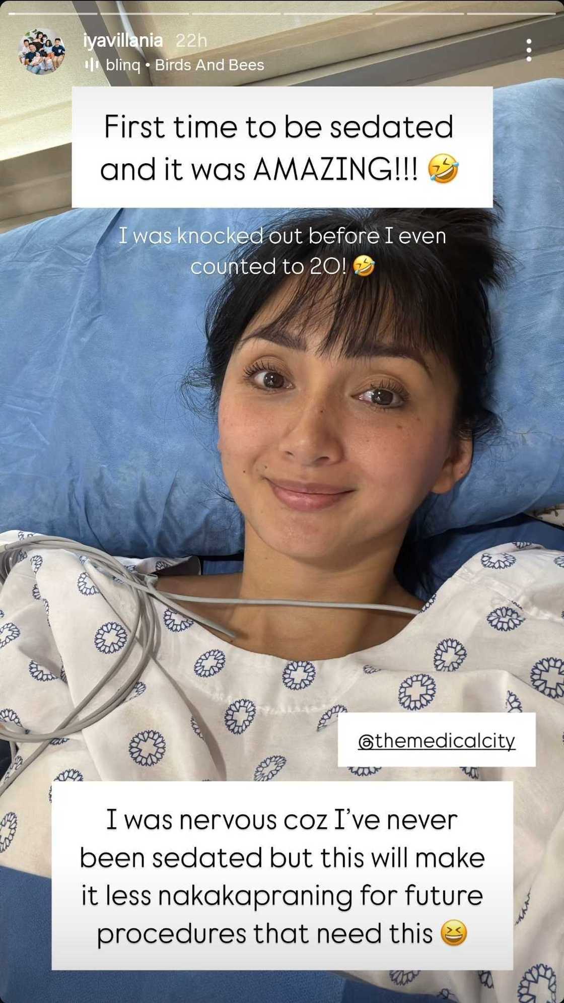 Iya Villania shares she got sedated for the first time for a medical procedure