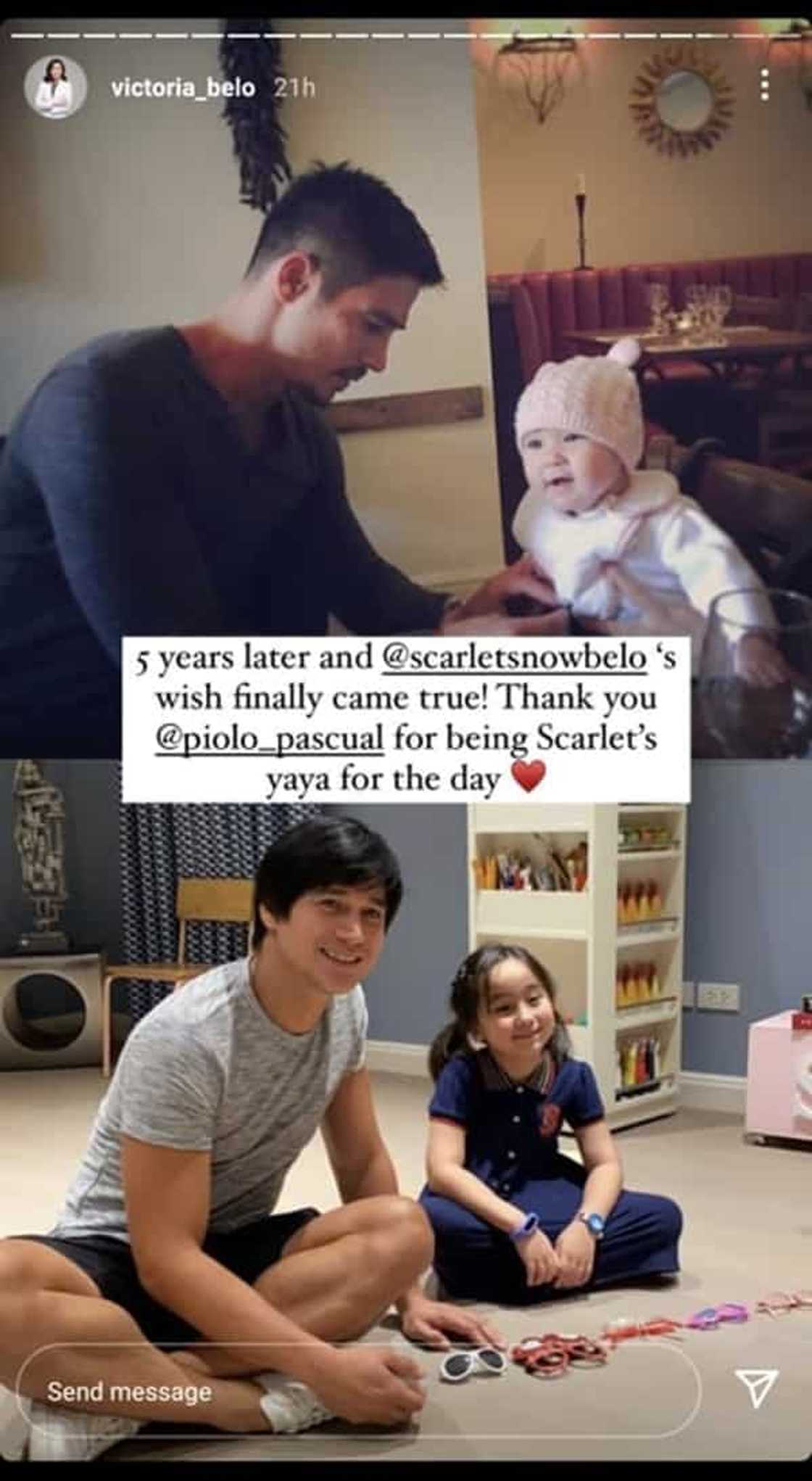 Piolo Pascual, naging "yaya for the day" ni Scarlet; Vicki Belo, nagpasalamat Piolo Pascual, naging "yaya for the day" ni Scarlet; Vicki Belo, nagpasalamat