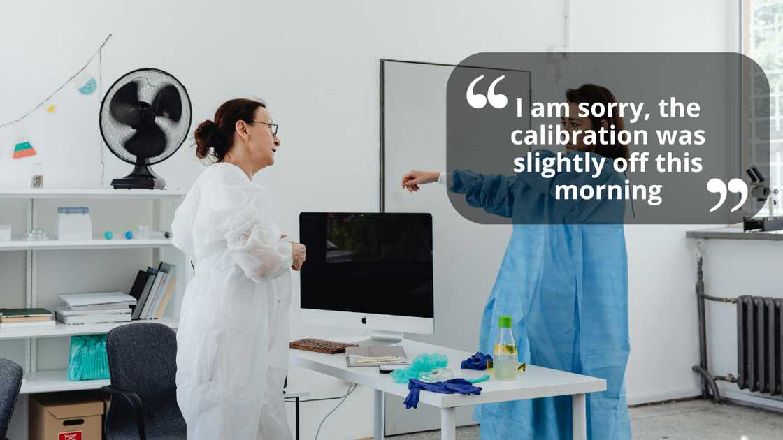 Female scientists talking in a lab