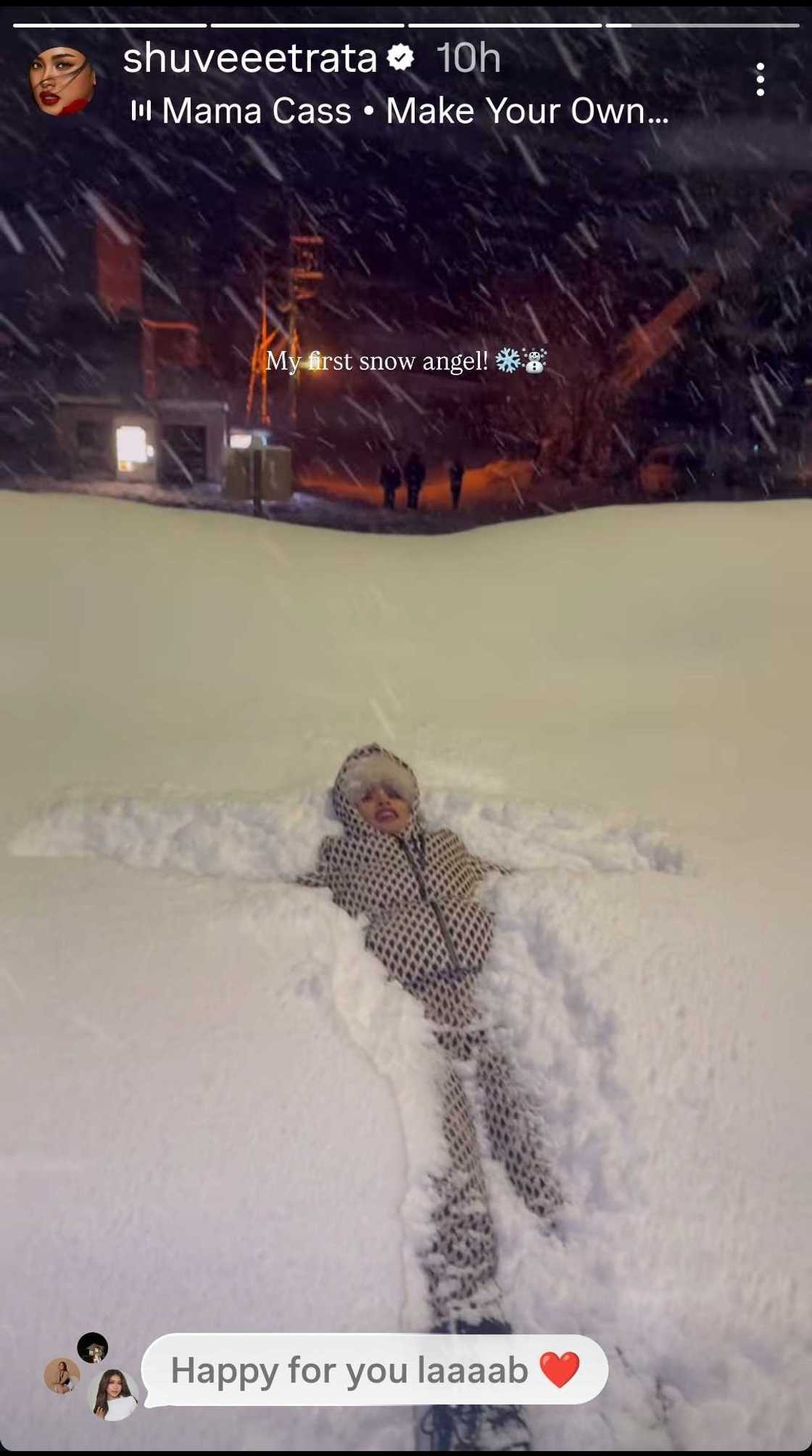 Shuvee Etrata shares her enchanting first snow moments Shuvee Etrata shares her enchanting first snow moments