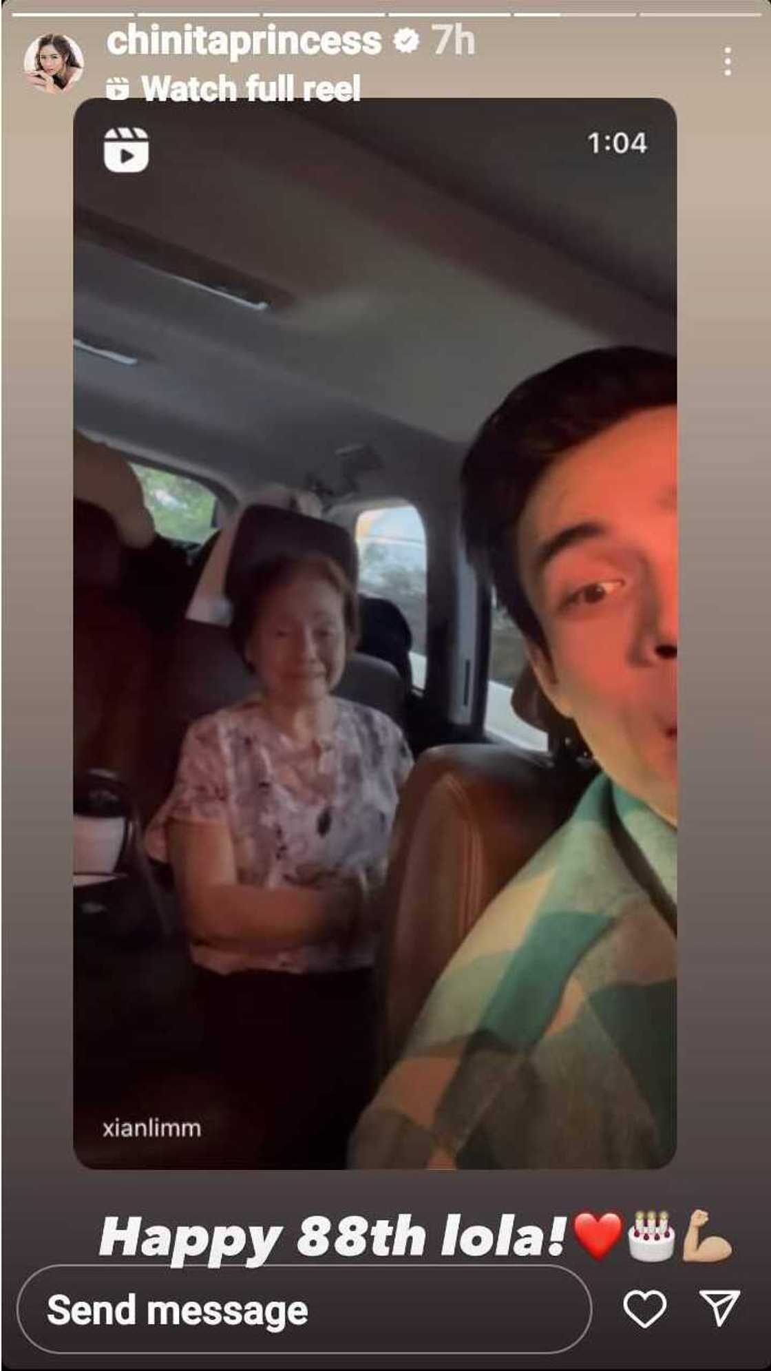 Kim Chiu joins celebration of Xian Lim's grandmom's 88th birthday Kim Chiu joins celebration of Xian Lim's grandmom's 88th birthday