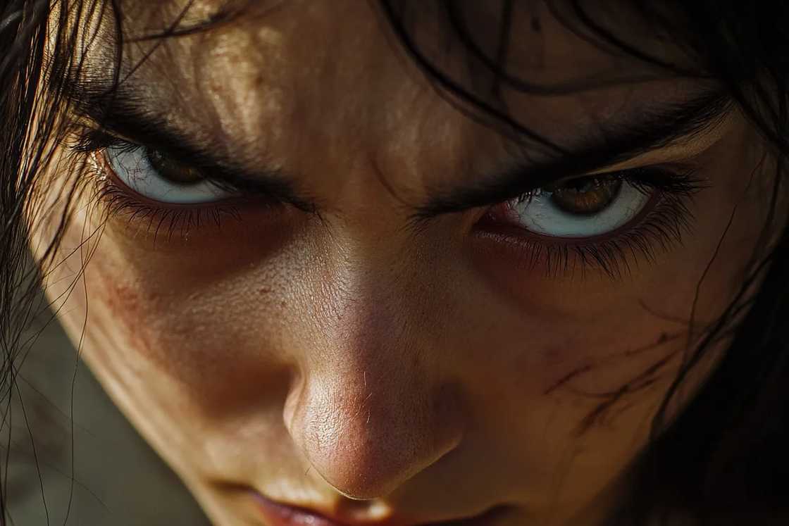 A furious woman A furious woman