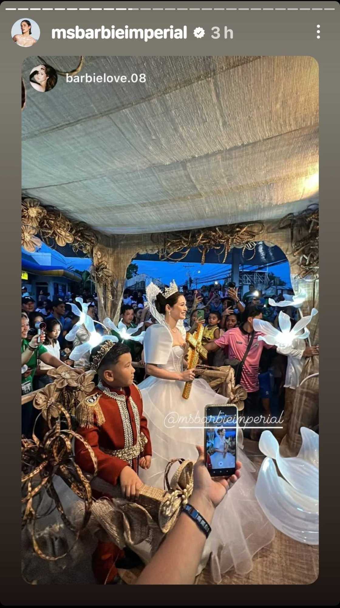 Pics, video ni Barbie Imperial bilang Reyna Elena sa Santacruzan sa Albay, viral