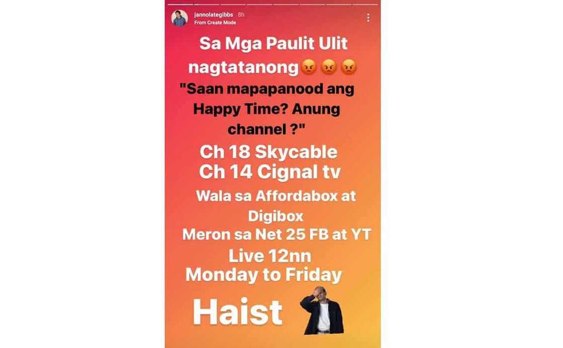 Janno Gibbs gets annoyed at people who ask the same question about his show Janno Gibbs gets annoyed at people who ask the same question about his show