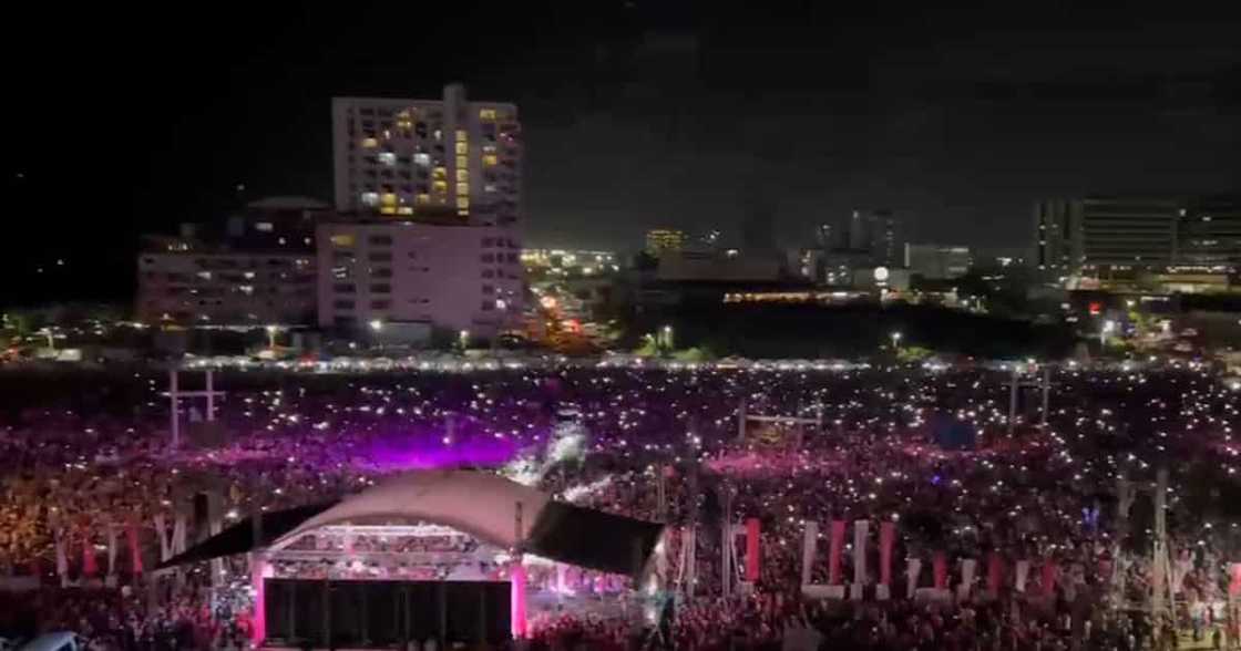 Drone shot ng Cebu grand rally ni VP Leni Robredo sa gabi, viral Drone shot ng Cebu grand rally ni VP Leni Robredo sa gabi, viral