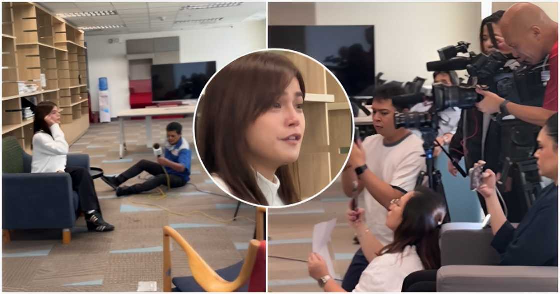 Video ng behind-the-scenes ng paglabas ng statement ni Maris Racal, viral