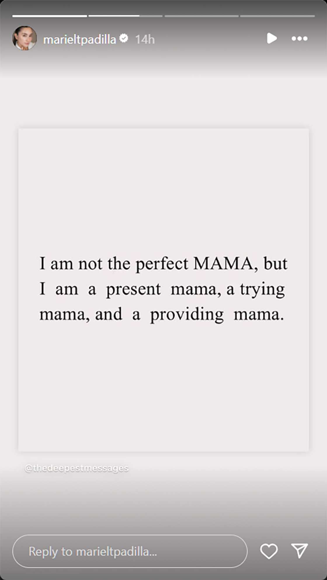 Mariel Padilla, may ibinahaging quote ukol sa pagiging ina Mariel Padilla, may ibinahaging quote ukol sa pagiging ina