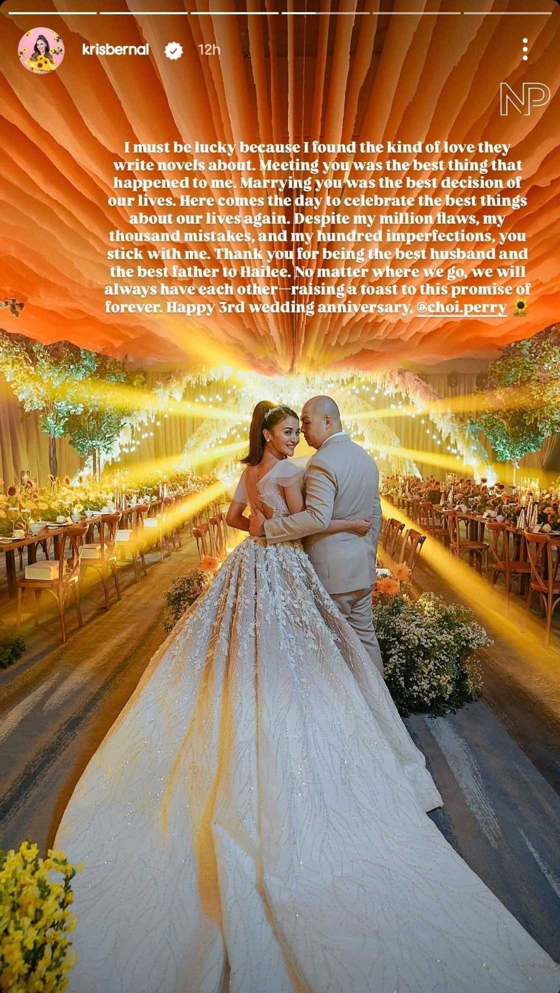 Mensahe ni Kris Bernal sa kanyang mister sa kanilang anibersaryo, kinakiligan Mensahe ni Kris Bernal sa kanyang mister sa kanilang anibersaryo, kinakiligan