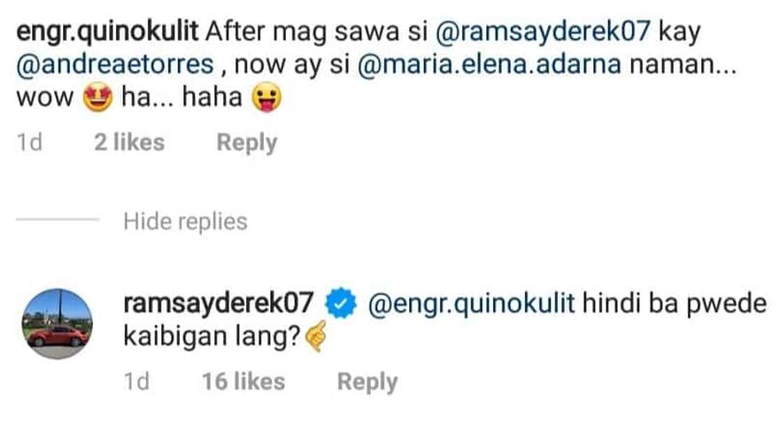 Derek Ramsay on Ellen Adarna rumor: “Hindi ba pwedeng kaibigan lang?”