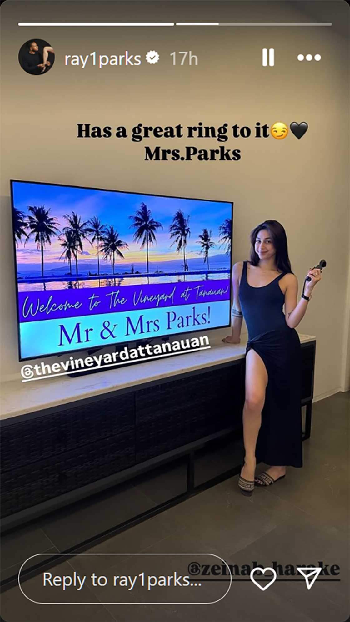 Ray Parks, bet na tawaging “Mrs. Parks” si Zeinab Harake