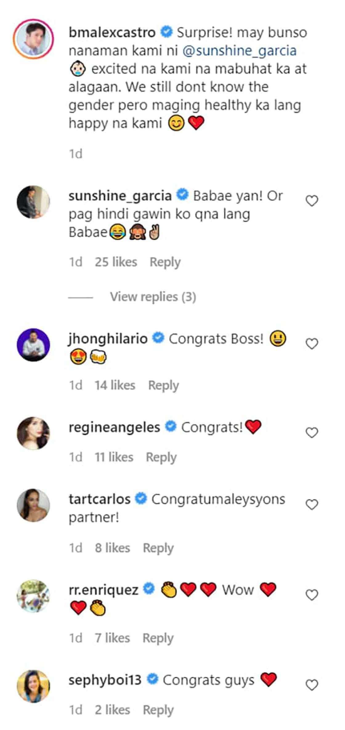 Sunshine Garcia and Alex Castro are expecting their second baby Sunshine Garcia and Alex Castro are expecting their second baby